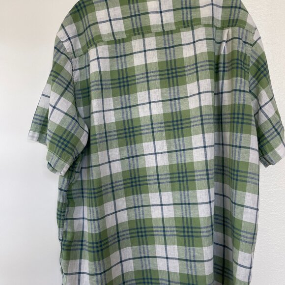 Original Weatherproof Vintage Washable Linen Plaid Button Down‎ Shirt, Size XXL - Picture 2 of 5
